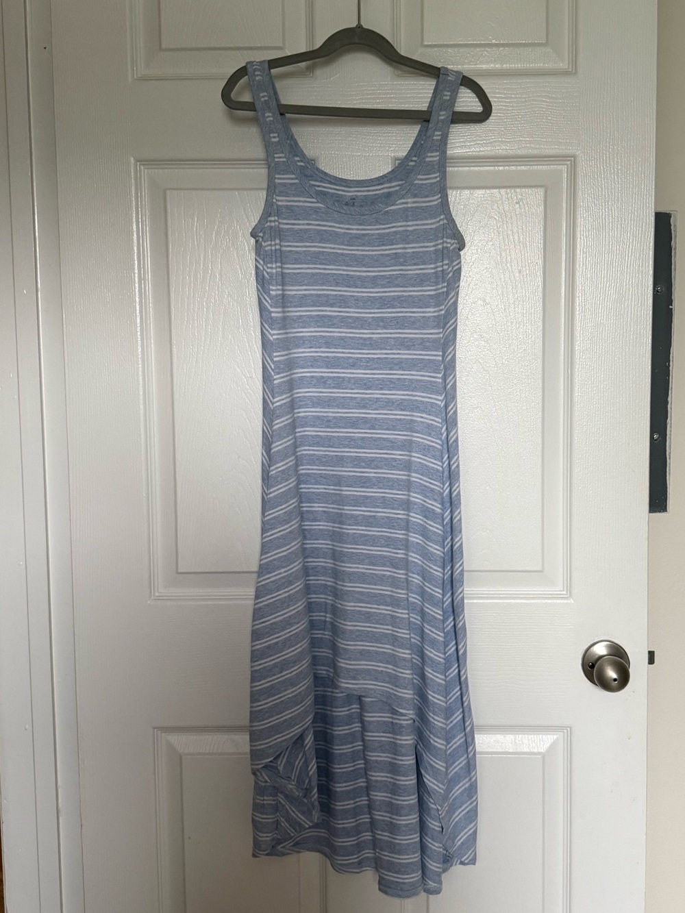 Marc New York Light Blue & White Striped High-Low Dress